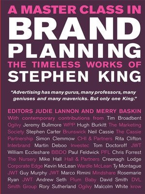 cover image of A Master Class in Brand Planning